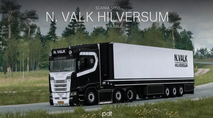 Scania S650 + N. Valk Trailer