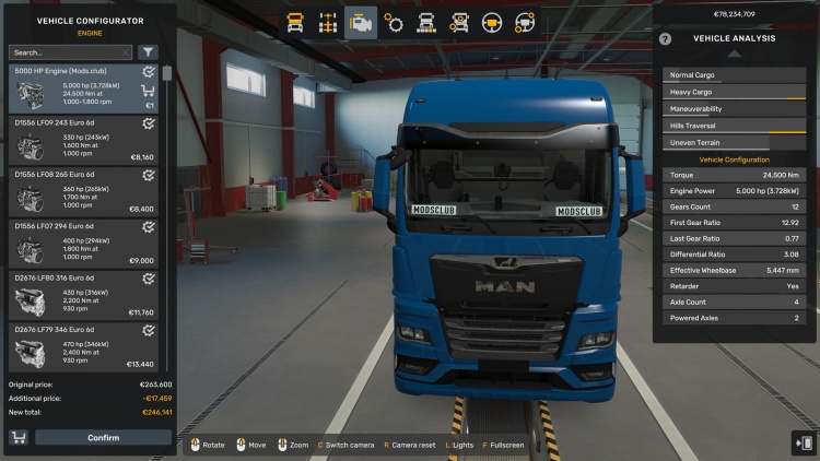 All Trucks 5000 HP Engine V1.0