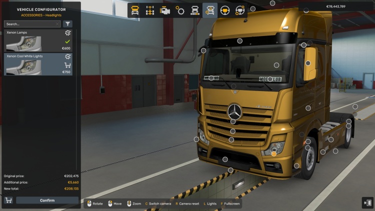 Xenon Lights for All Trucks V1.0