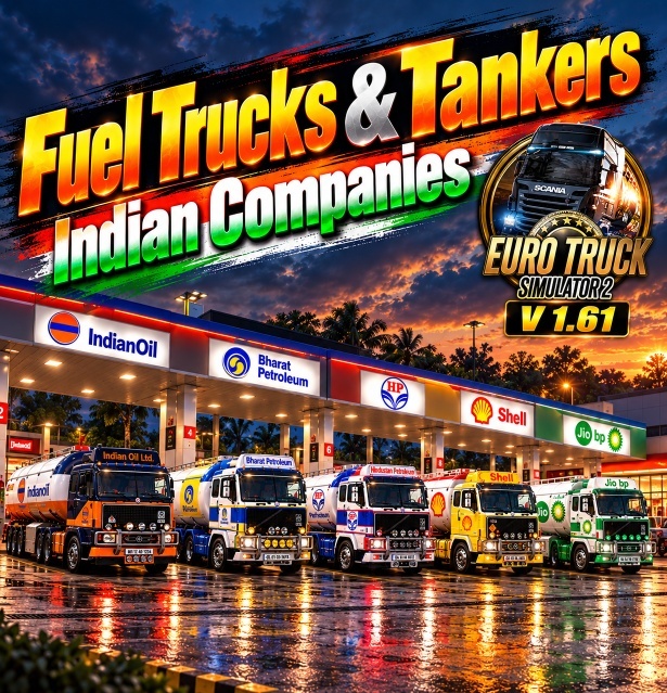 Fuel Trucks & Fuel Tankers Mods Combo - Indian Companies V1.61