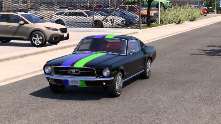 Ford Mustang 1967 - Classic Twin Stripe (Metallic + Mask)