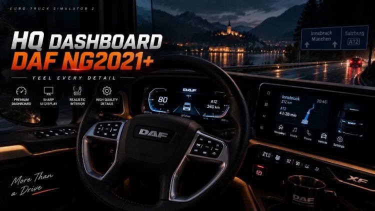 High Quality Dashboard DAF NG2021+ V2.16