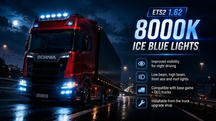 8000K Ice Blue Lights for All Trucks V1.2