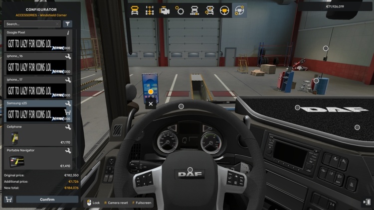 Phones for All Trucks with Lit Screens V1.61