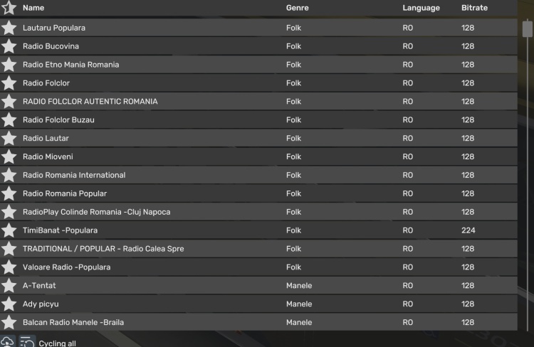 Romanian Radio Stations Pack - 218 Live Streams
