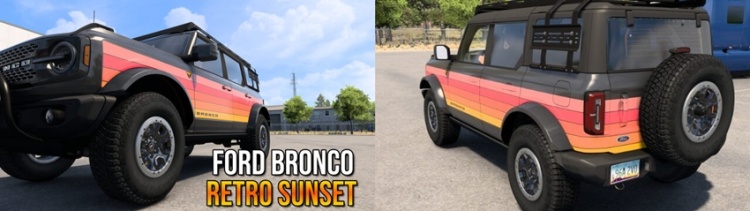 Ford Bronco 2024 Retro Sunset Skin (Ford Road Trip DLC)