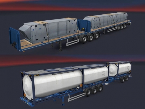 ETS2 - Freight Market Flatbed Doubles (1.41.x)