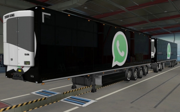 ETS2 - Owned Trailers SCS Whatsapp Black Skin (1.41.x)
