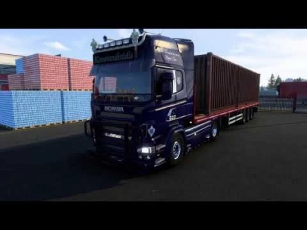 ETS2 - Scania V8 Open Pipe with Lepidas Team Exhaust System V1.0 (1.41.x)