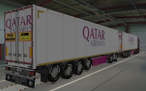 ETS2 - SCS Trailers Qatar Airways Skin (1.41.x)