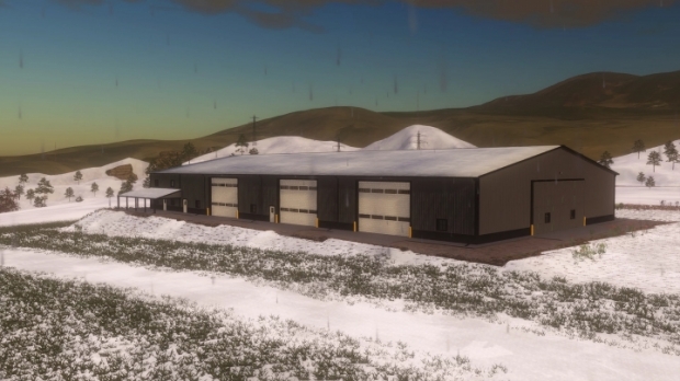 FS19 - 120x225 Black Grey Shop V1.0