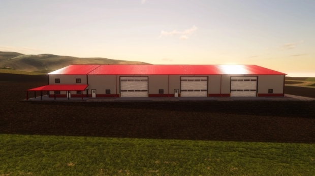 FS19 - 120x225 Red Grey Shop V1.0