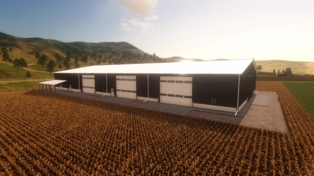 FS19 - 120x225 White Grey Shop V1.0