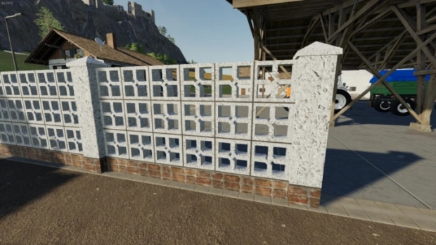 FS19 - Concrete Brick Fence Pack V1.2