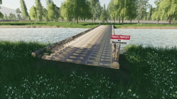 FS19 - Placeable Log Bridge V1.0
