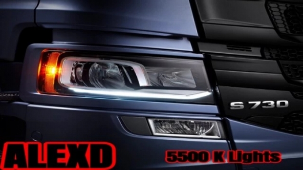 ETS2 - 5500 K Lights for All Trucks V1.5 (1.42.x)