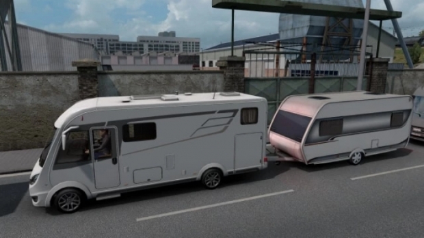 ETS2 - Camper with Caravan Trailer V7.0 (1.42.x)