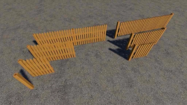 FS19 - Fence Pack with Bright Wood V1.0