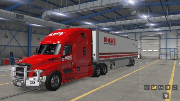 ATS - Hi Way 9 Freightliner Cascadia/ Box Trailer Skin Pack V1.0 (1.42.x)