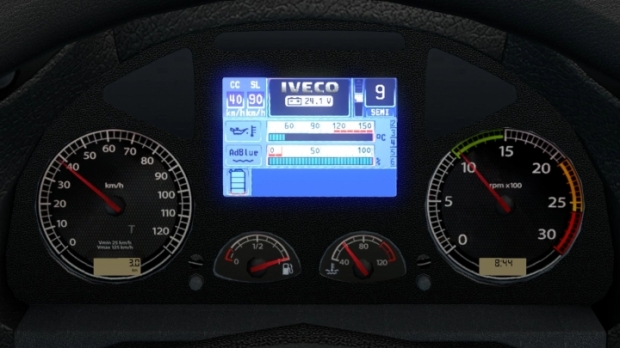ETS2 - Iveco Stralis Realistic Dashboard Computer (1.42.x)
