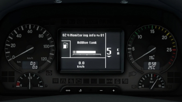 ETS2 - Mercedes-Benz Actros 2009 Realistic Dashboard Computer (1.42.x)