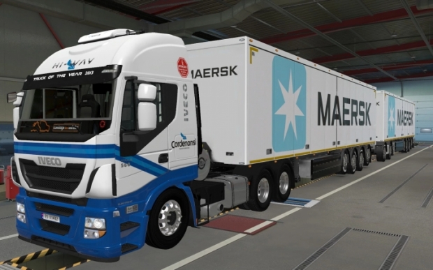 ETS2 - Owned Trailers SCS Maersk White Skin (1.42.x)