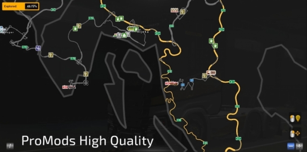 ETS2 - ProMods High Quality Map Background V1.3 (1.42.x)