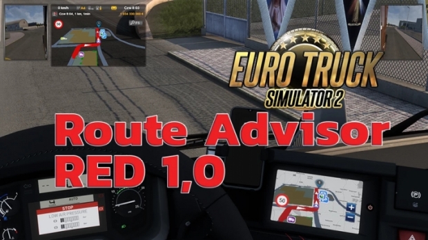 ETS2 - Route Advisor Red V1.0 (1.42.x)