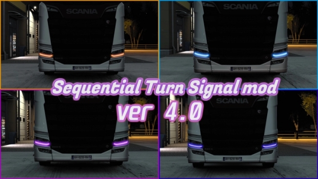 ETS2 - Sequential Turn Signal V4.0 (1.42.x)