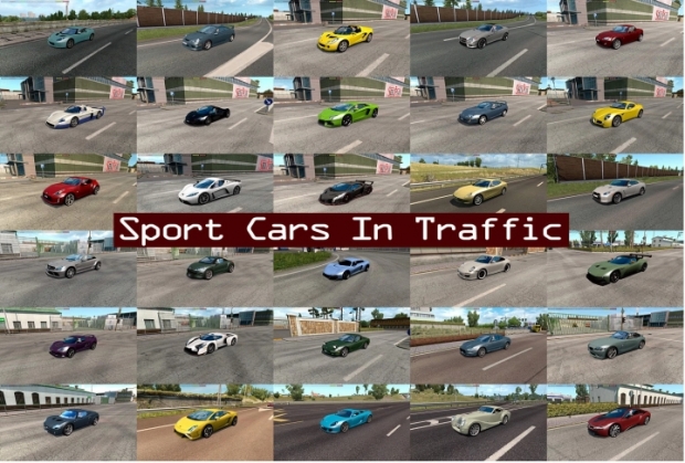 ATS - Sport Cars Traffic Pack V9.2 (1.41.x)