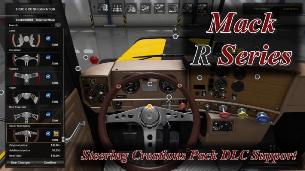 ATS - Steering Creations Pack DLC Support for Mack R (1.42.x)