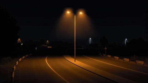 ETS2 - Street Lamps with Fog (1.42.x)