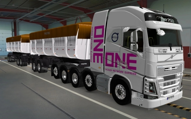 ETS2 - Volvo FH16 2012 8x4 One White Skin (1.42.x)