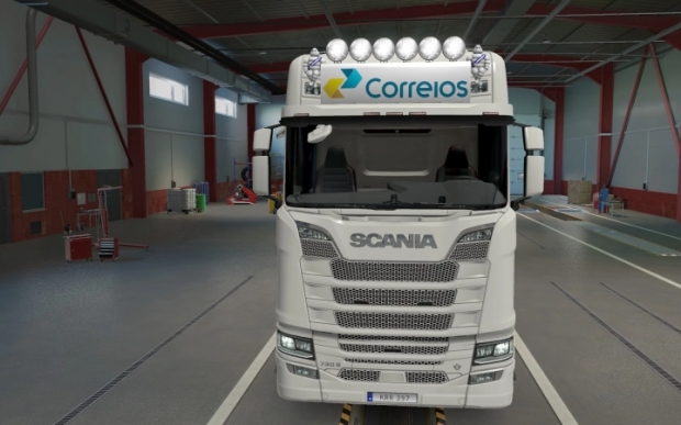 ETS2 - Big Lightbox Scania R And S 2016 Correios (1.43.x)