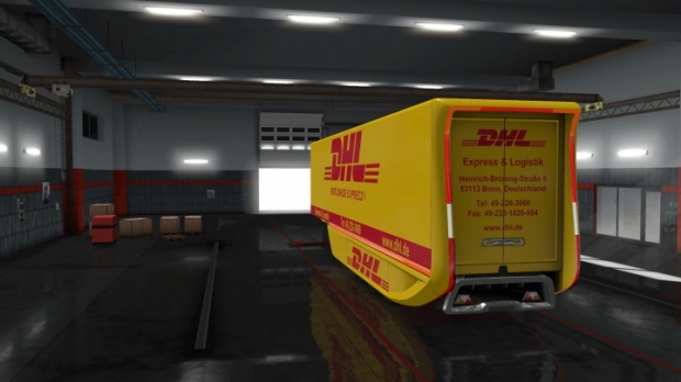 ETS2 - DHL MB Aerodynamic Trailer Skin (1.42.x)
