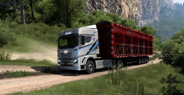 ETS2 - Faw J7 with 4 Cameras and Deflector Animation (1.42.x)
