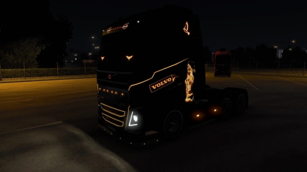 ETS2 - Fire Glowing and Stangard Skin for Volvo FH16 2012 (1.42.x)