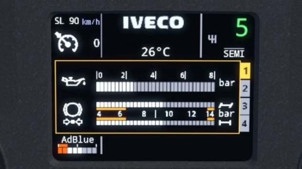 ETS2 - Iveco Hi-Way Realistic Dashboard Computer V1.1 (1.42.x)