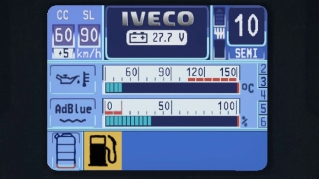 ETS2 - Iveco Stralis Hi-Way Realistic Dashboard Computer (1.43.x)