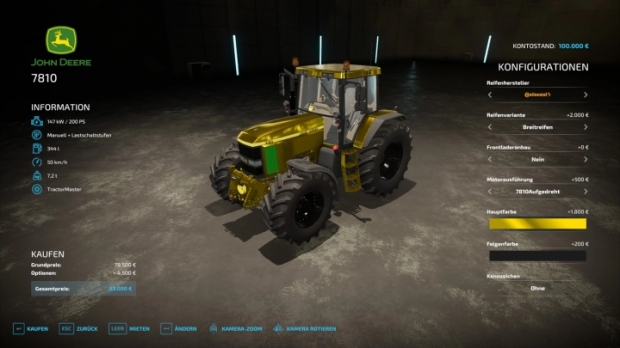 FS19 - John Deere 7810 Tractor V1.0