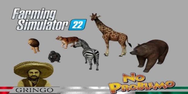 FS22 - Jungle Animals Pack V1.0