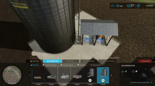 FS22 - Kalkproduktion V1.0
