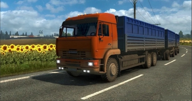 ETS2 - Kamaz 54-64-65 + Trailer V7.4.5 (1.42.x)