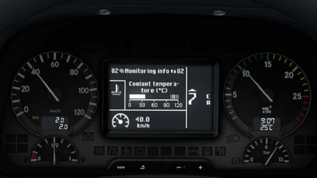ETS2 - Mercedes-Benz Actros 2009 Realistic Dashboard Computer V1.1 (1.42.x)