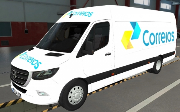 ETS2 - Mercedes-Benz Sprinter 2021 Correios Skin (1.43.x)