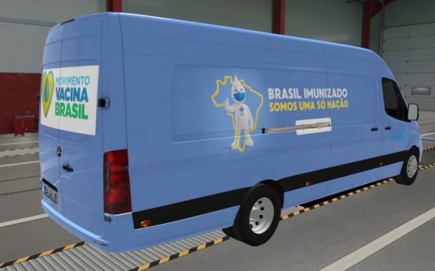 ETS2 - Mercedes-Benz Sprinter 2021 Covid-19 Skin (1.43.x)