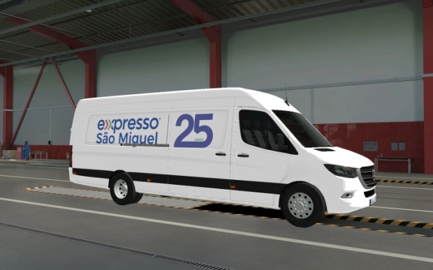ETS2 - Mercedes-Benz Sprinter 2021 Expresso Sao Miguel 25 Anos Skin (1.43.x)