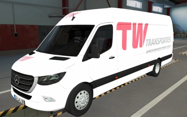 ETS2 - Mercedes-Benz Sprinter 2021 TW Transportes Skin (1.43.x)