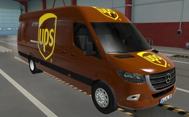 ETS2 - Mercedes-Benz Sprinter 2021 UPS Skin (1.43.x) | Euro Truck ...