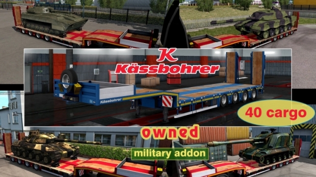 ETS2 - Military Addon for Ownable Trailer Kassbohrer LB4E V1.1.7 (1.42.x)
